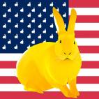 JAUNE-FLAG ELECTRIC BLUE FLAG rabbit flag Showroom - Inkjet on plexi, limited editions, numbered and signed. Wildlife painting Art and decoration. Click to select an image, organise your own set, order from the painter on line